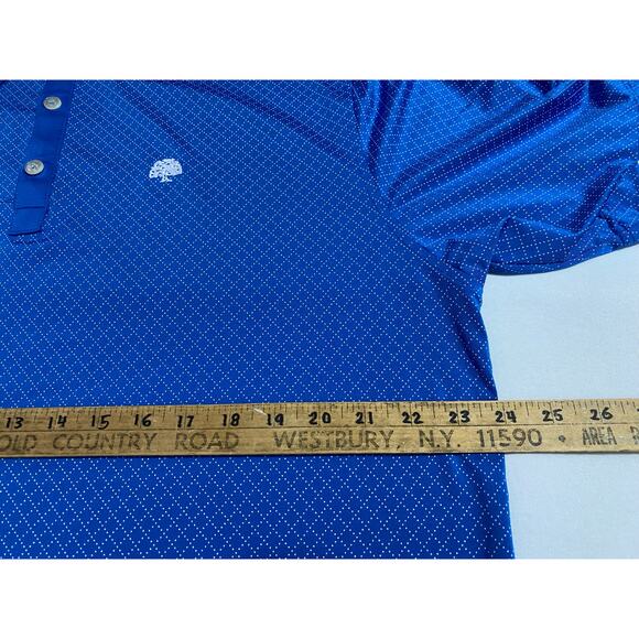 FootJoy Polo Golf Shirt Men’s Size Large Blue Diamond Pattern Short Sleeve Logo - Picture 3 of 8